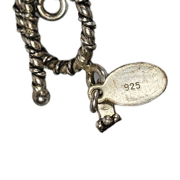 Donna Dressler 925 Silver Blue Sodalite & Freshwater Pearl Toggle Bracelet Jewel - Picture 2 of 8